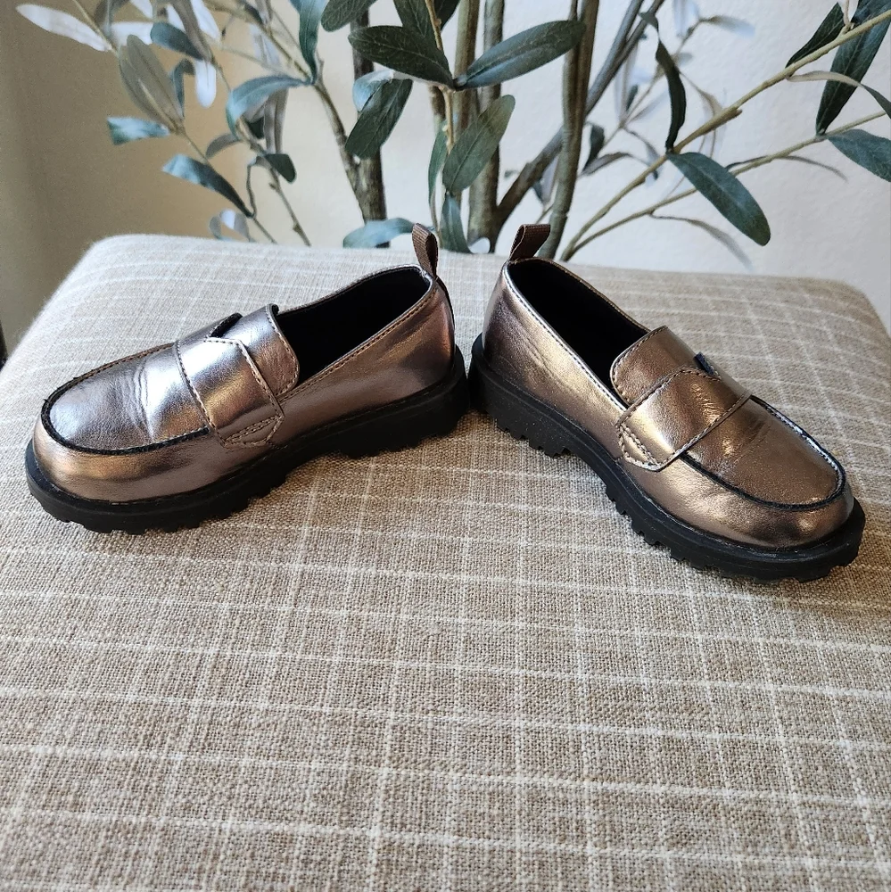 Banana Republic Toddler Metallic Brown Lug Sole Loafers